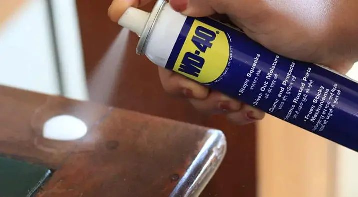 use WD-40 and warm water