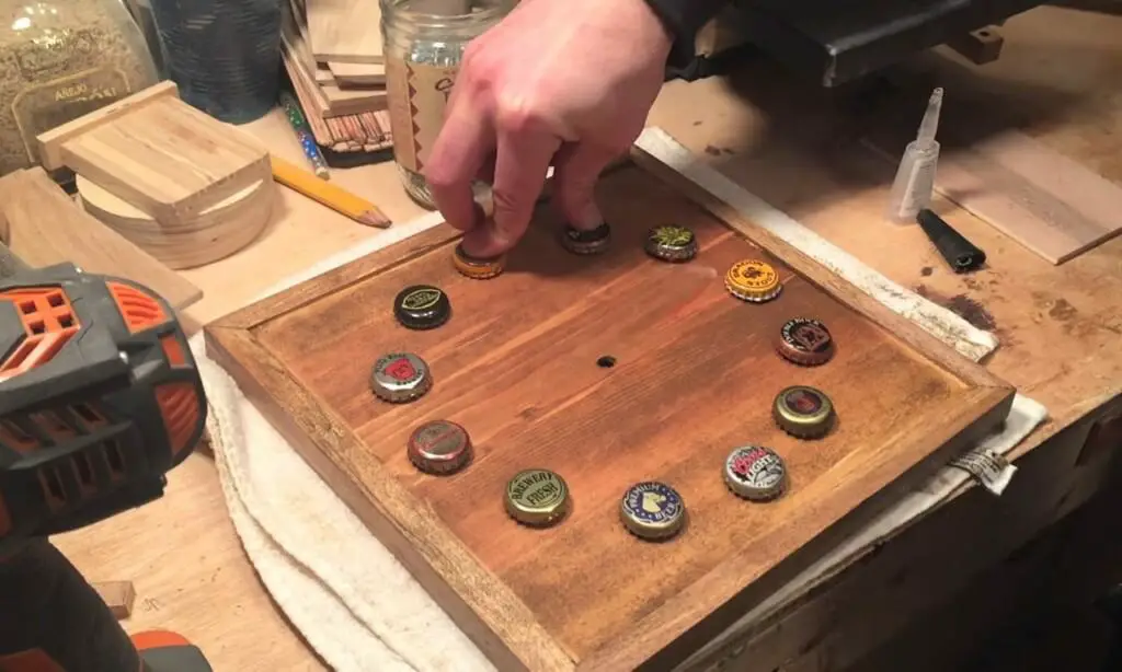 How To Glue Bottle Caps to Wood