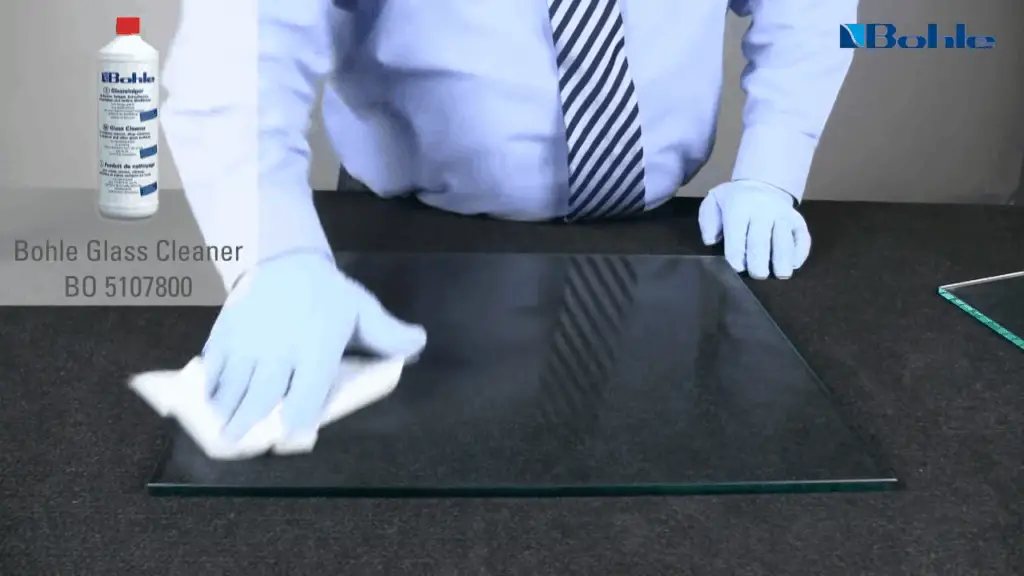 Clean the glass surfaces with a damp cloth