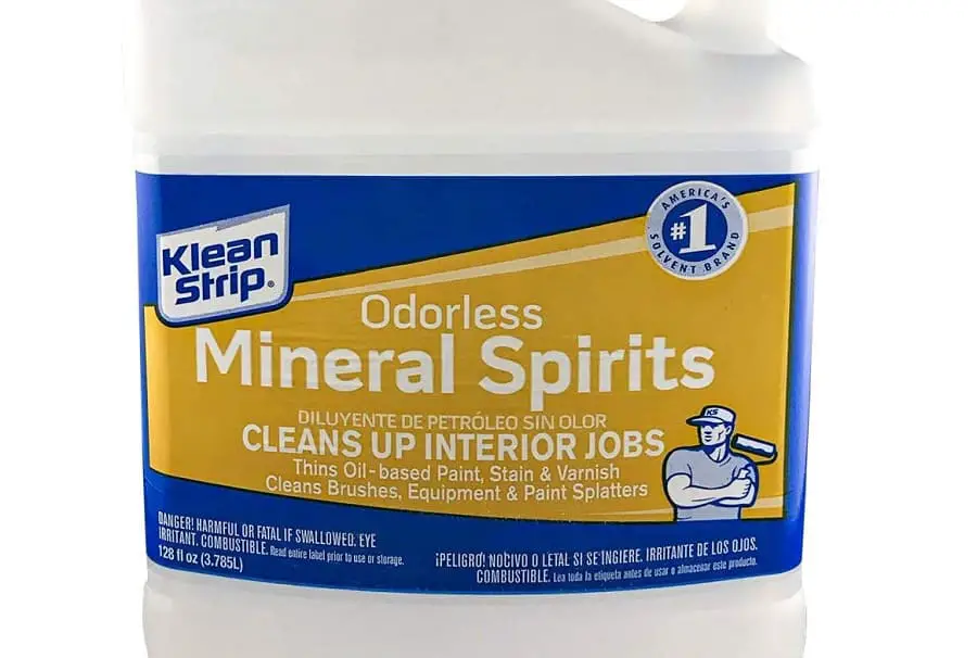 Apply mineral spirits to remove any remaining residue 