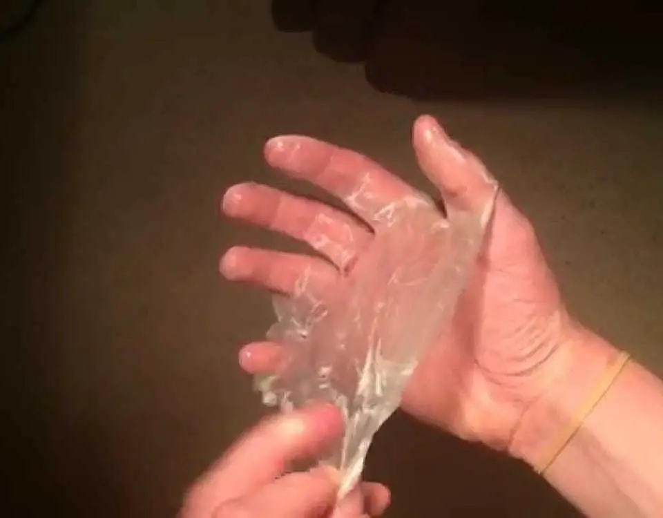 Peel excess glue off your hands first