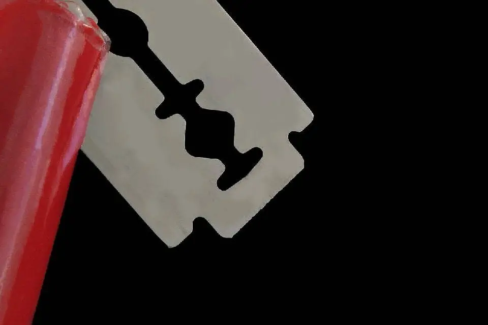 Use A Razor Knife To Peel The Excess Adhesive Off